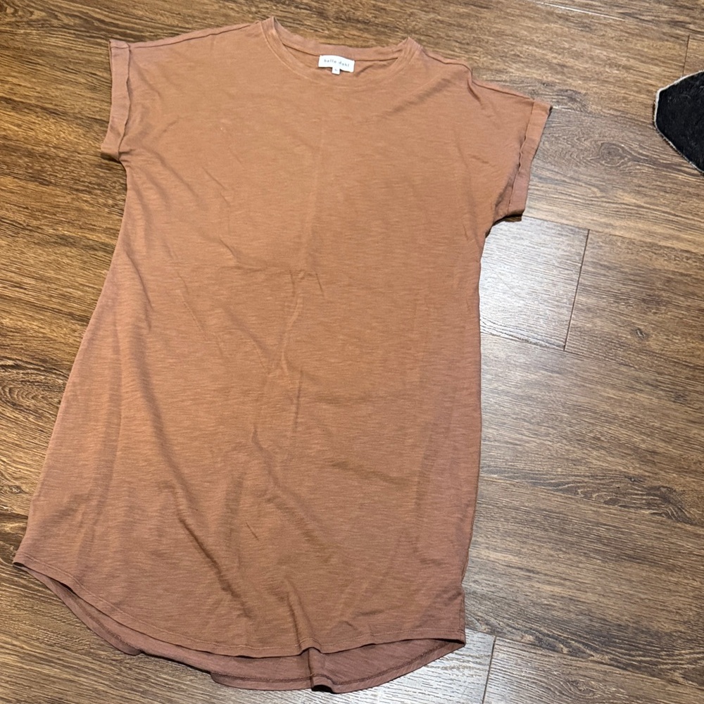 Bella Dahl Tan T-Shirt Dress